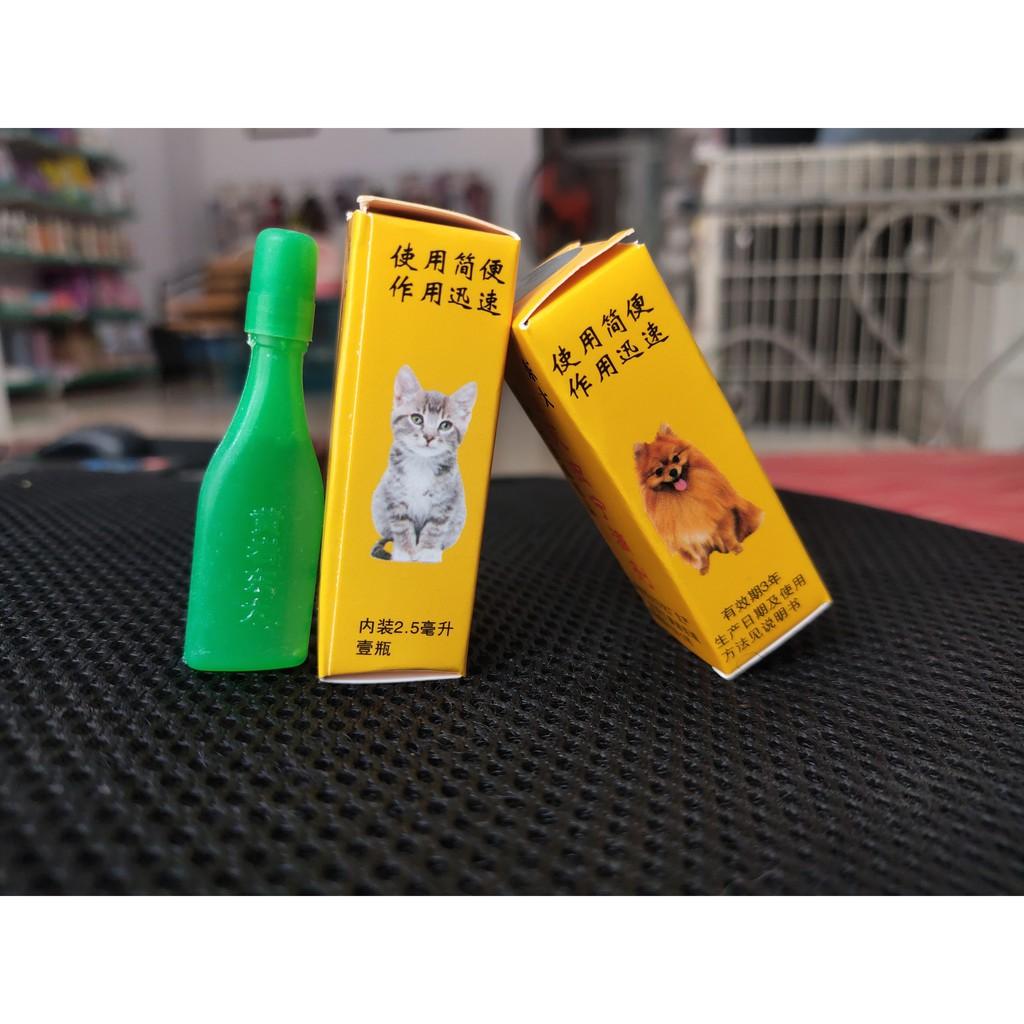 Nhỏ gáy trị ve rận chó mèo China - 2.5ml