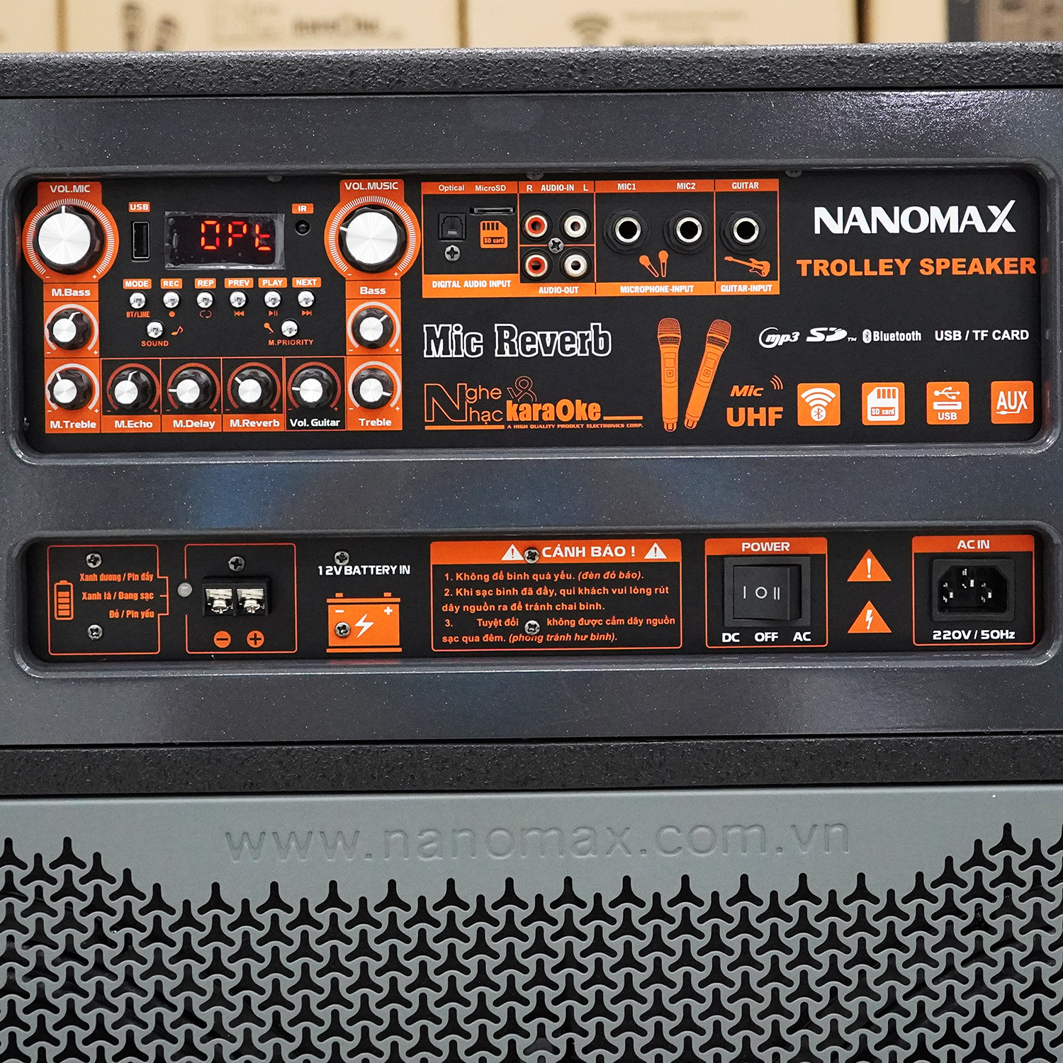 Loa Kéo Bình Bass Đôi Nanomax Pro-803 1800w Bass 40cm x2 Karaoke Bluetooth Hàng Chính Hãng