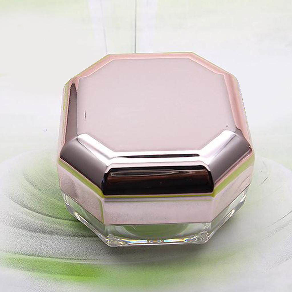 Capacity 8 ML 0.28 OZ Empty Reusable Plastic Loose Powder Compact Container DIY Makeup Powder Case with Sponge Powder Puff,and Sifter
