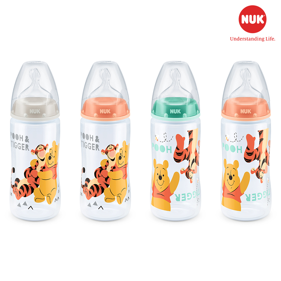 Bình Sữa Nhựa PP 300ml Disney Núm Ti Silicone S1 Nuk NU11731 (Size M) - Mẫu Ngẫu Nhiên