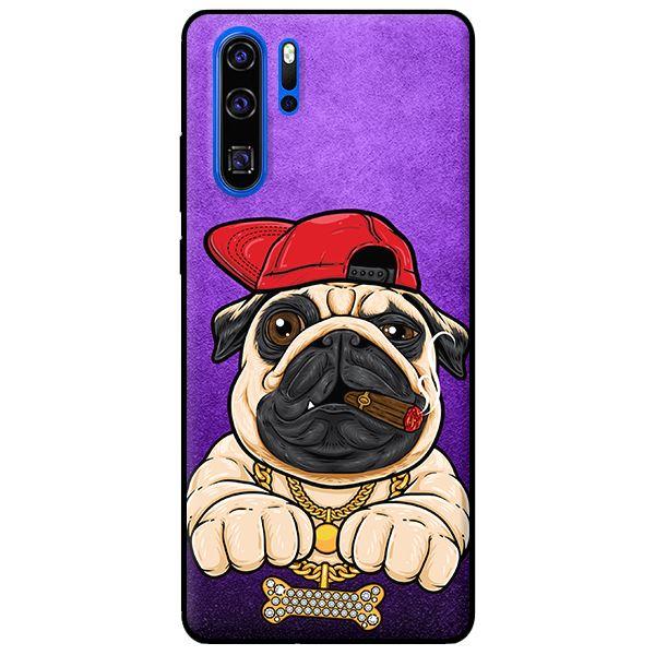 Ốp lưng in cho Huawei P30 Pro Pulldog Hiphop Nền Tím - Hàng chính hãng