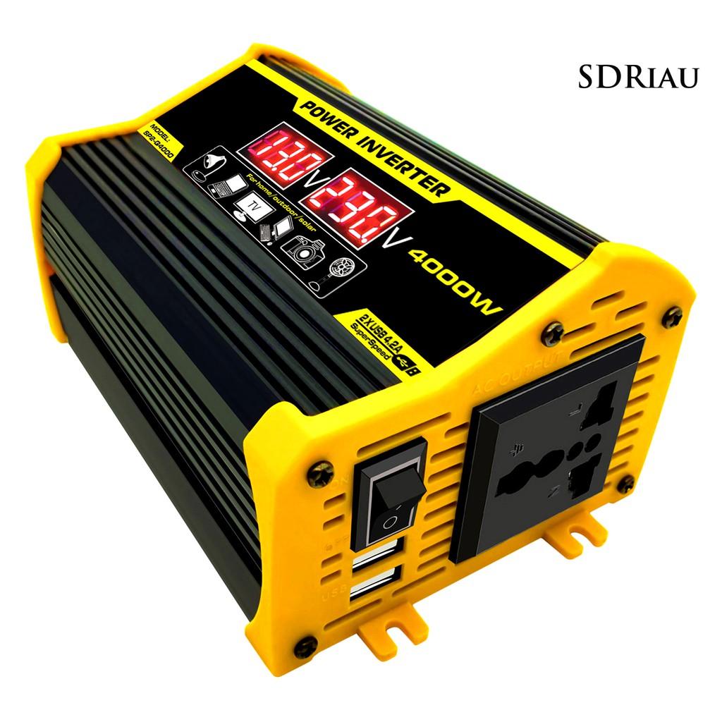 Bộ Biến Tần Nguồn Điện Usb 12v Sang Ac 220v / 110v 4000w Chuyên Dụng Cho Xe Hơi