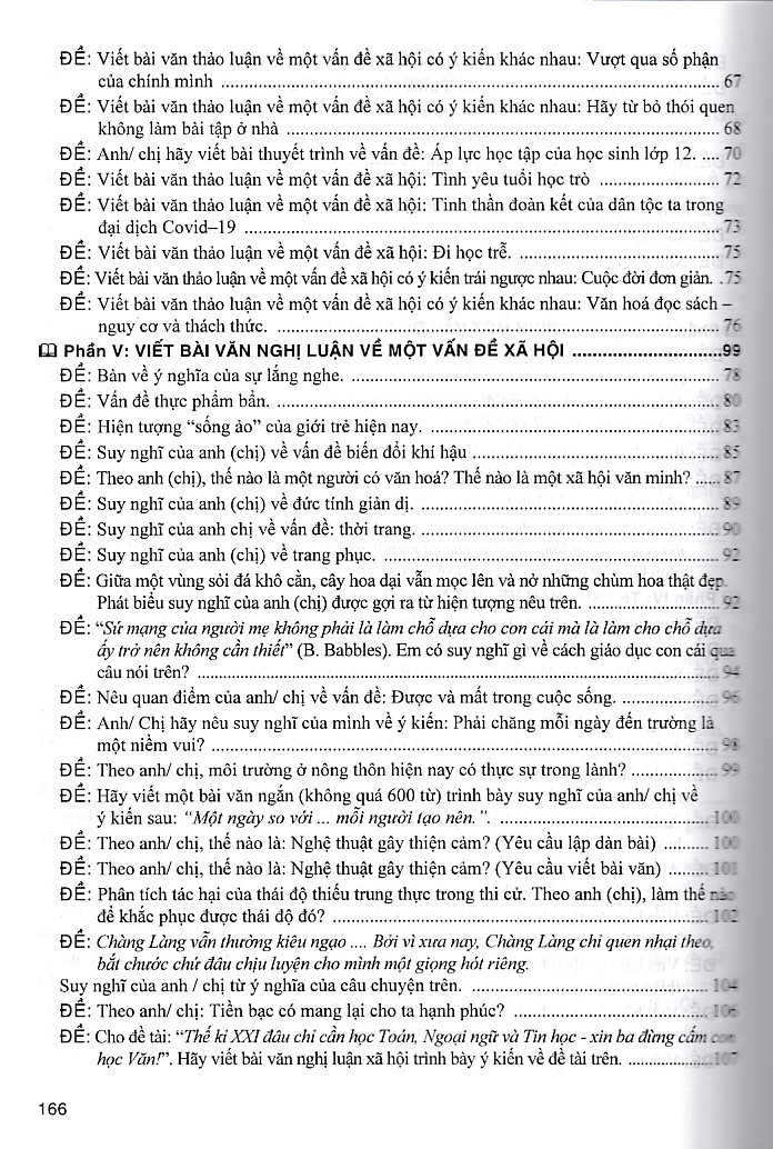 Những đề và bài văn Nghị Luận Xã Hội theo hướng mở (Dùng chung cho mọi bộ SGK)