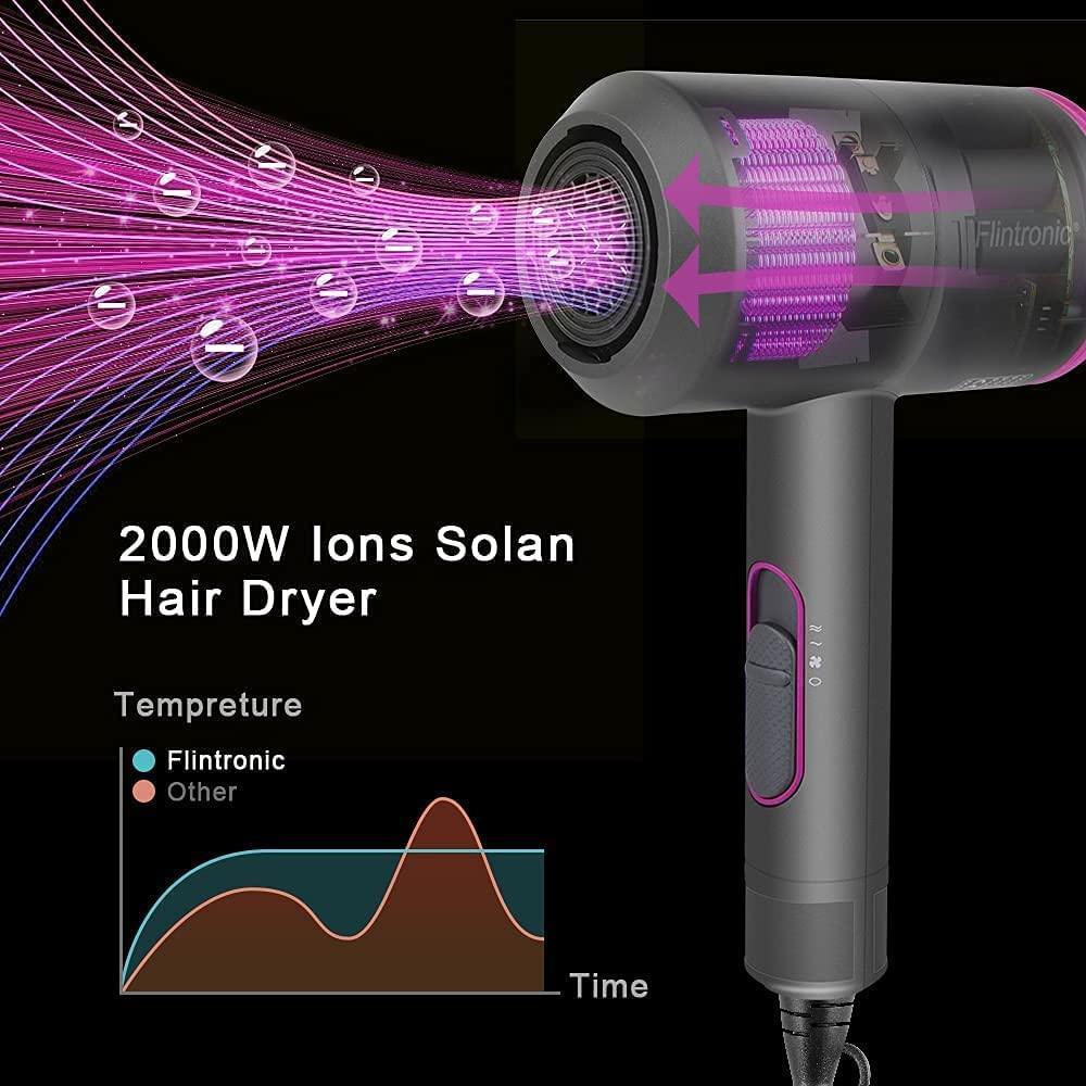 Máy sấy tóc chuyên nghiệp, 2000W máy sấy, 3, có chế độ điều chỉnh, phù hợp cho việc sửa tóc, du lịch và kiểu phòng khách.
