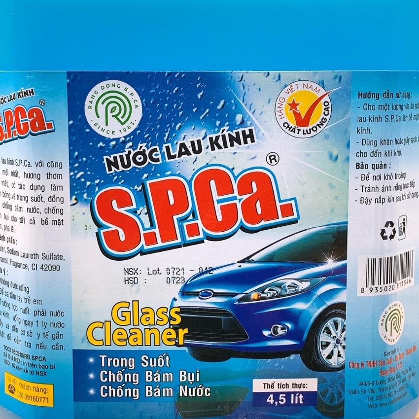 Nước Lau Kính Cao Cấp SPCa Can 4,5 lít Nước Lau Kiếng Siêu Sạch Chống Bám Bụi Dùng Cho Tất Cả Bề Mặt Kính