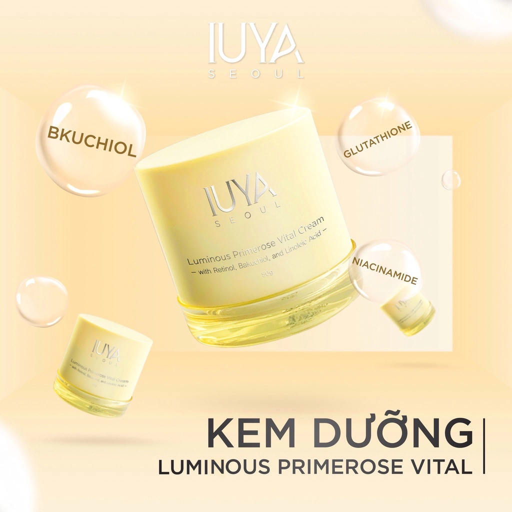 Kem đêm tái tạo da 2%bakuchiol IUYA Luminous Primerose Vital 50g