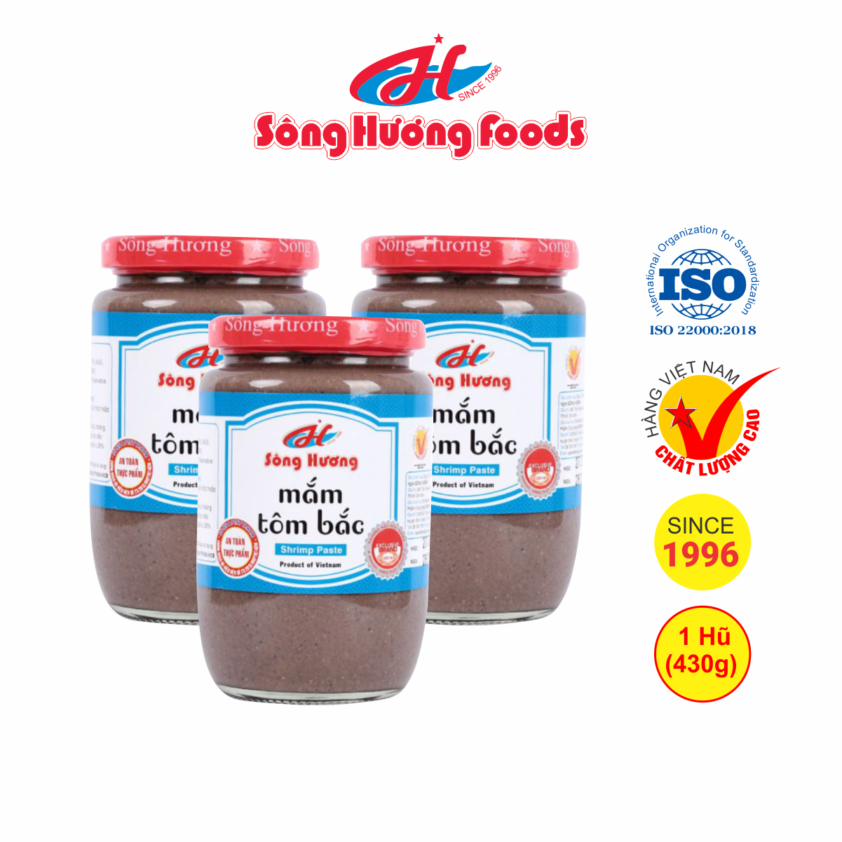 3 Hũ Mắm Tôm Bắc Sông Hương Foods Hũ 430g