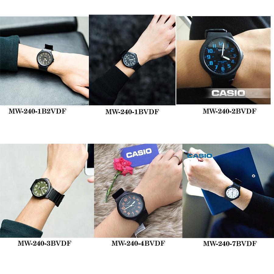 Đồng hồ nam dây nhựa Casio Standard Anh Khuê MW-240 Series (43mm)