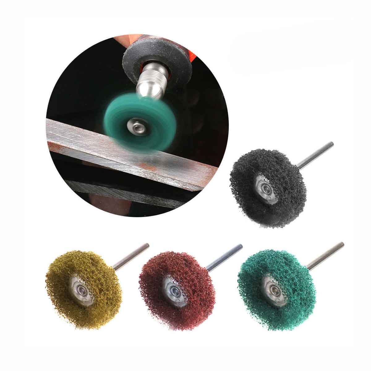 Bộ 4 Chổi Đánh Bóng Mini Trục 3mm Sợi Rối