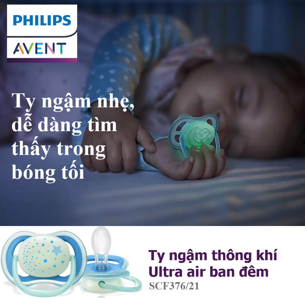 Núm ty ban đêm Philips Avent cho trẻ từ 6-18 tháng tuổi 376.21