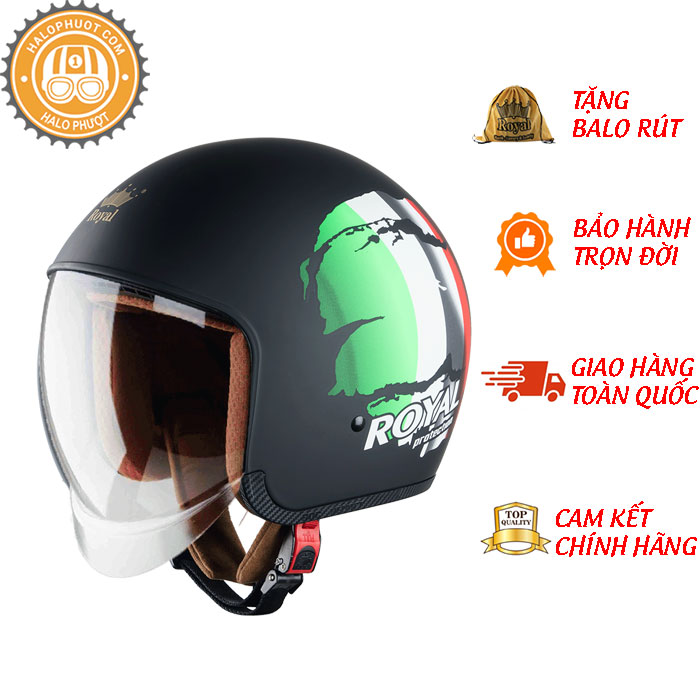 Nón Bảo Hiểm Royal M139 tem Ý