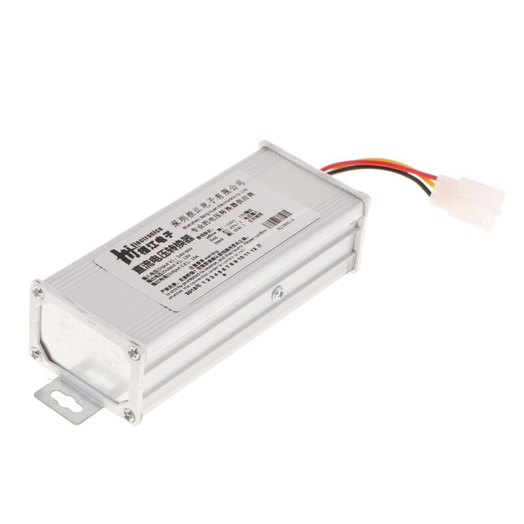 Premium Electric Car 15A DC 24V-60V to 12V Power Inverter Converter Adapter
