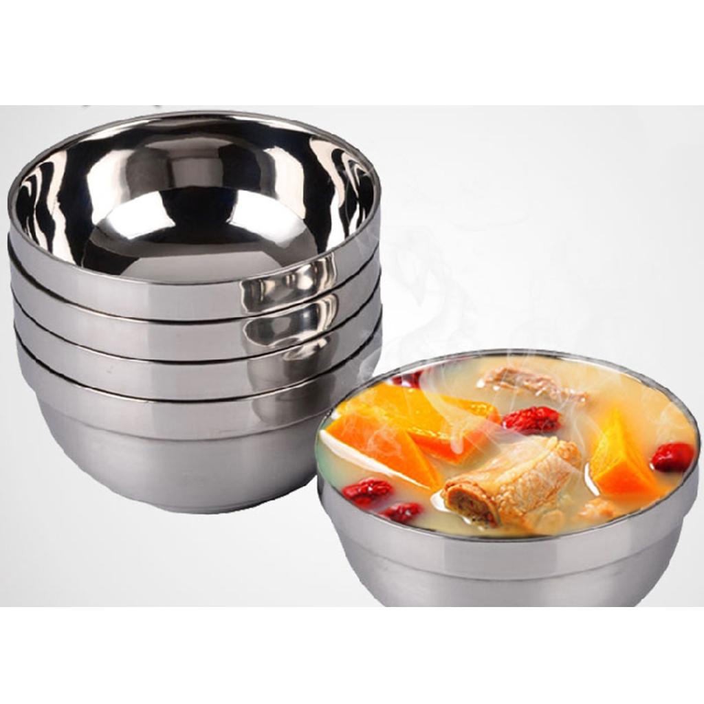 2Pcs Double Walled Stainless Steel Mixing Bowl