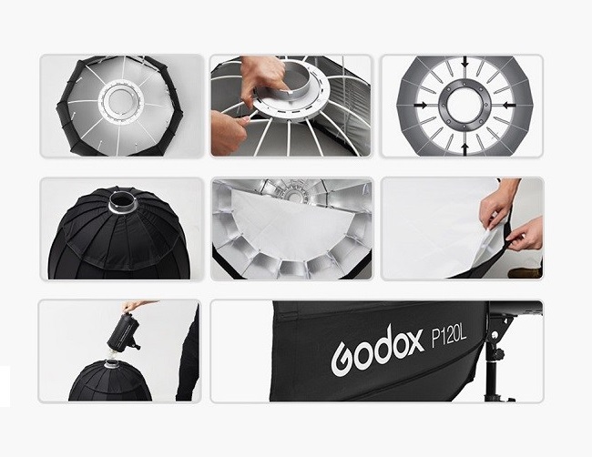 Softbox Godox P120L 16 cạnh 120cm hàng chính hãng.