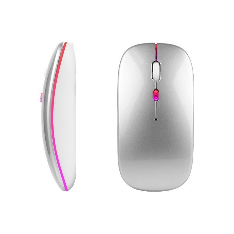 Chuột bluetooth Không Dây Siêu Mỏng Không Gây Tiếng Ồn Có Đèn led Nhiều Màu Sắc kết nối và sử dụng nhiều loại thiết bị