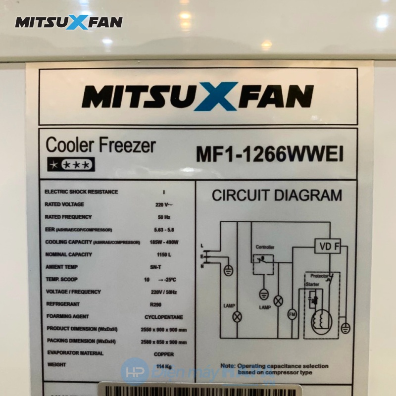 Tủ Đông Cao Cấp MITSUXFAN MF1-1266WWEI Inverter 1300 Lít, 01 Ngăn, Tủ Cấp Đông Tiêu Chuẩn Châu Âu - Hàng Chính Hãng