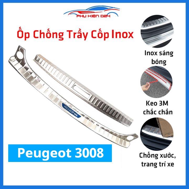 Ốp chống trầy cốp Peugeot 3008 Inox chống trầy bảo vệ xe