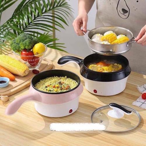 Nồi Lẩu Mini Modosa Đa Năng Chống Chính 2 Tầng Kèm Giá Hấp - Hàng Chính Hãng