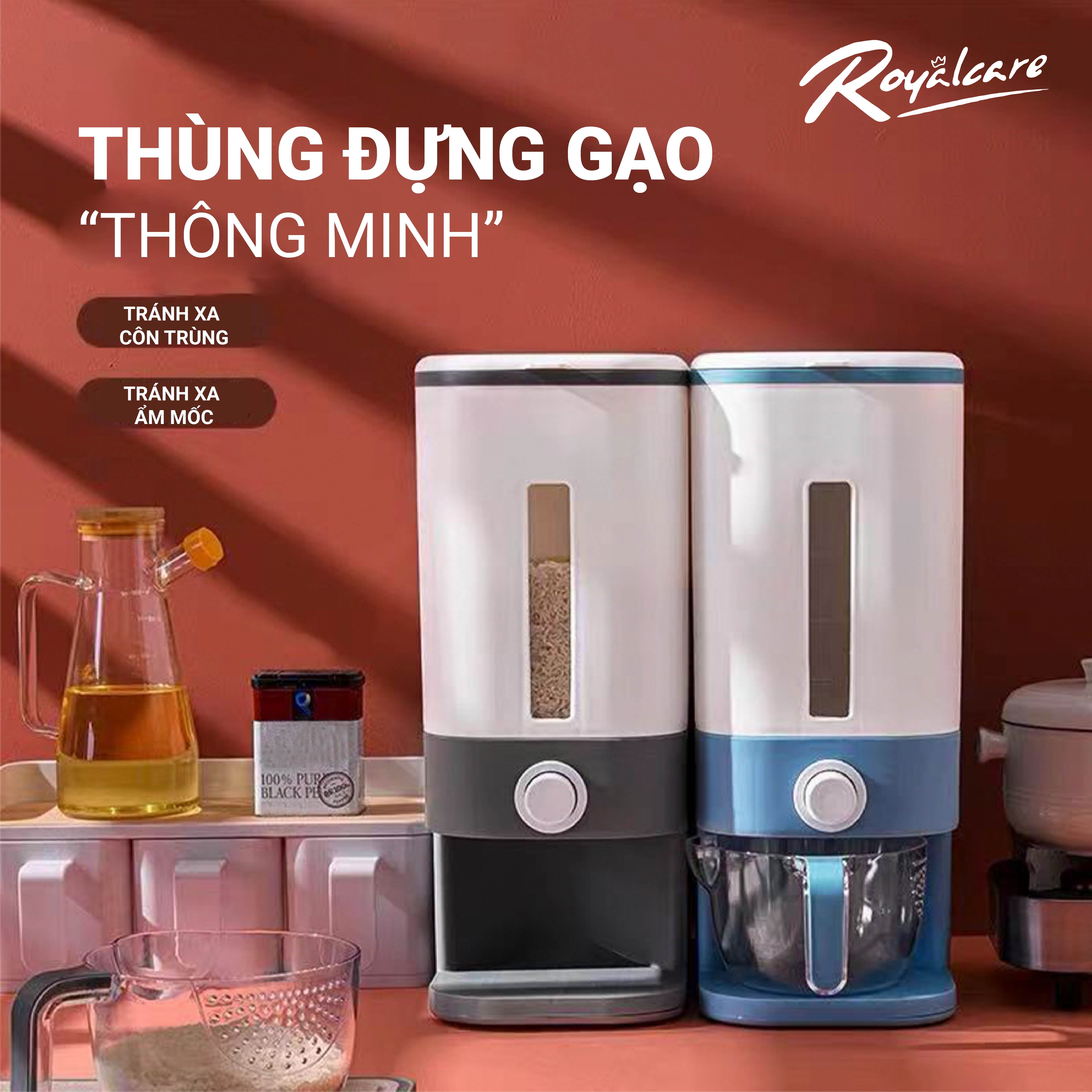 Thùng đựng gạo thông minh Royal Care 6068 - thùng đựng ngũ cốc, chống côn trùng, ẩm mốc