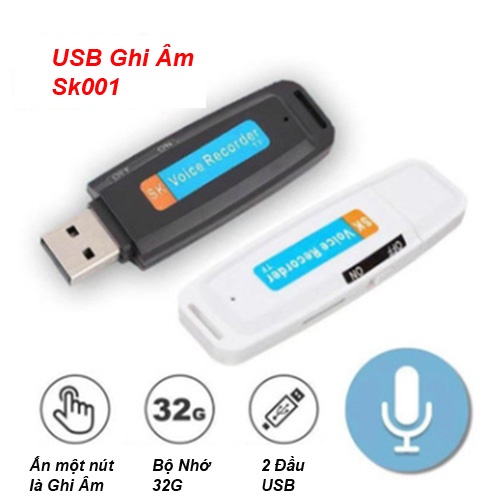 Ghi Âm Kỹ Thuật Số USB Mini Cao Cấp Pin Sạc Ổ Đĩa Flash USB 3.0 RECORD