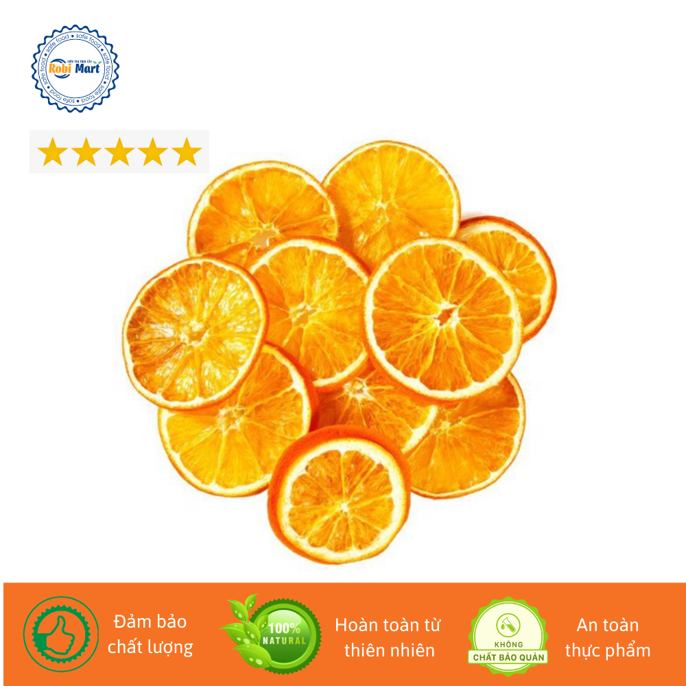 Cam mỹ thái lát sấy lạnh robimart gói 1kg