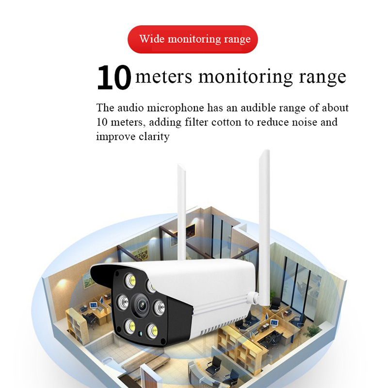 Camera IP Wifi 2.0Mps Thân Ngoài Trời Chống Nước GLT506 6 LED