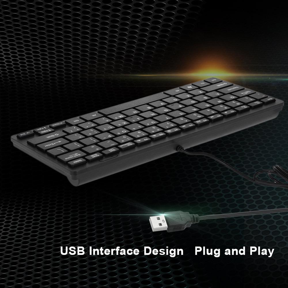 Bàn phím K-1000 USB có dây mini 78 Phím chống thấm nước cho Máy tính xách tay Máy tính để bàn Máy tính Văn phòng
