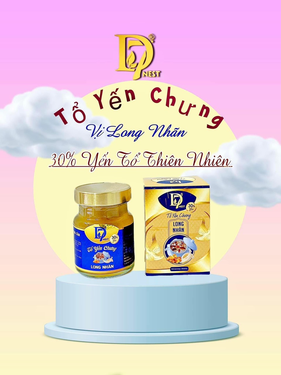 Lốc 6 hủ yến chưng LONG NHÃN đậm đặc bổ dưỡng ( 30% yến ) QUÀ BIẾU Ý NGHĨA - D7