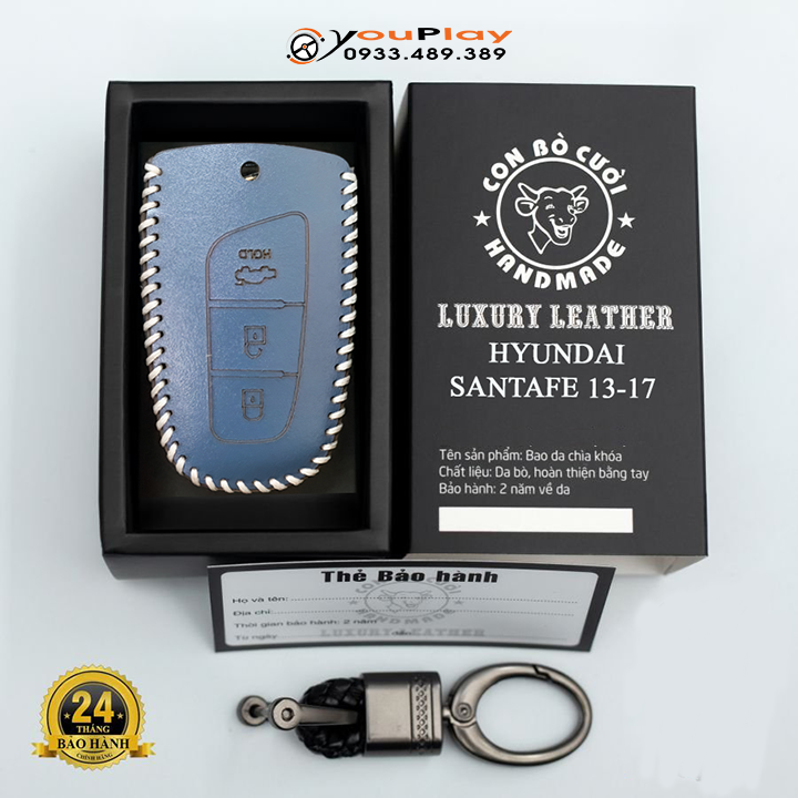 Bao da Chìa khoá Ô tô Hyundai Santafe, Accent, Elantra, Kona, Tucson, Grand i10... Bọc chìa khoá Hyundai