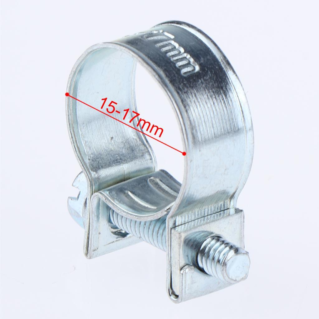 2x 10Pcs Mini Fuel Injection Style Hose Clamp Adjustable Hose Clip Assortment