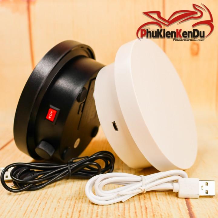 ĐẾ XOAY, BÀN XOAY TRƯNG BÀY SẢN PHẨM 12CM TẢI 5KG, DÙNG PIN HOẶC ĐIỆN 220V, TỐC ĐỘ TÙY CHỈNH