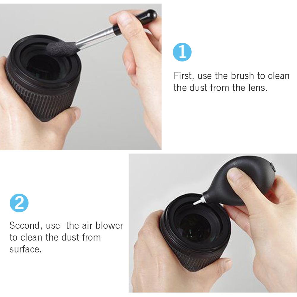 Professional Camera Cleaning Kit Lens Cleaning Kit with Air Blower Cleaning Pen Cleaning Cloth for Camera Phone Laptop