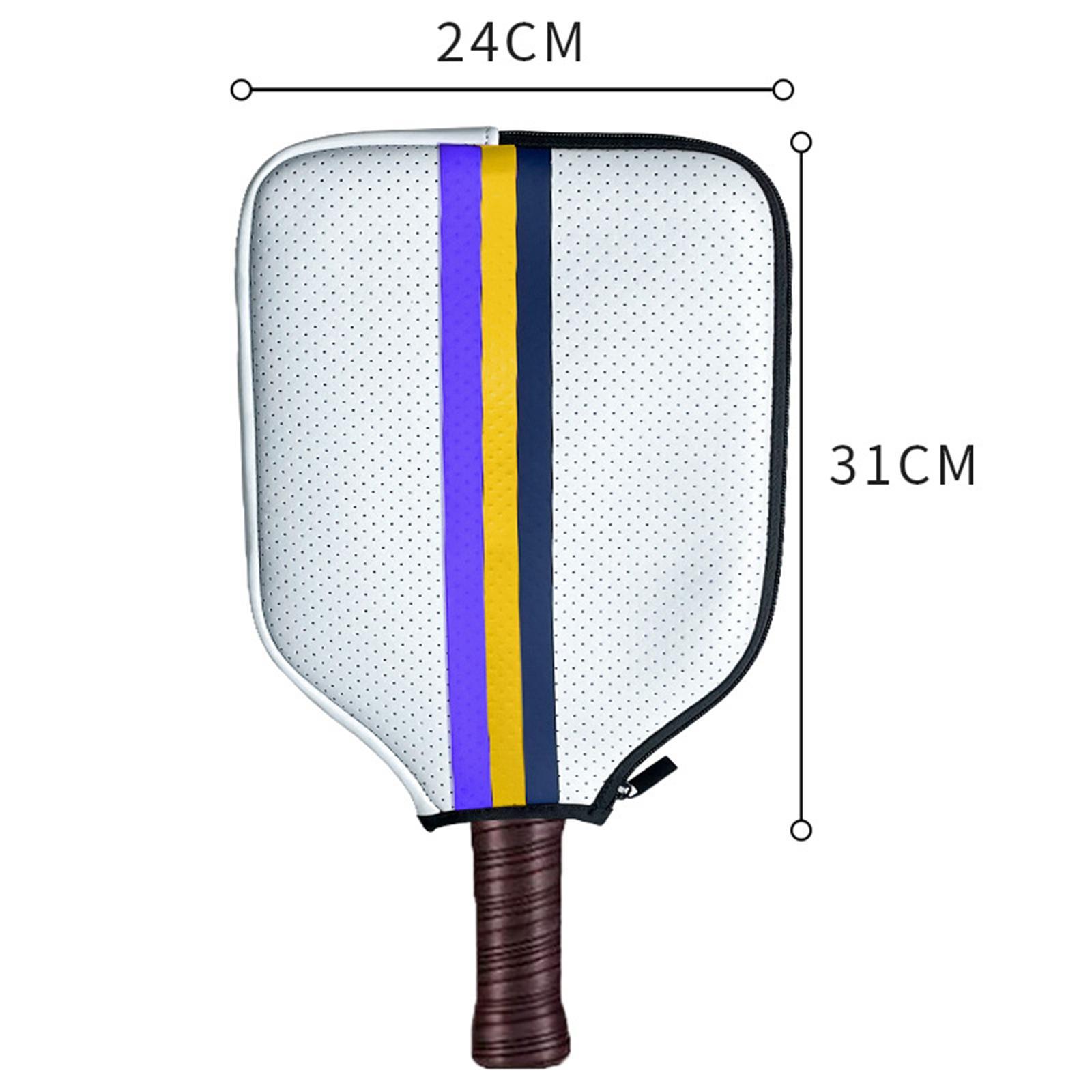 Racket Sleeve Neoprene Pickleball Paddle Cover Waterproof Protector Accessories Gift Zipper Pickleball Head Cover for Exercise Training