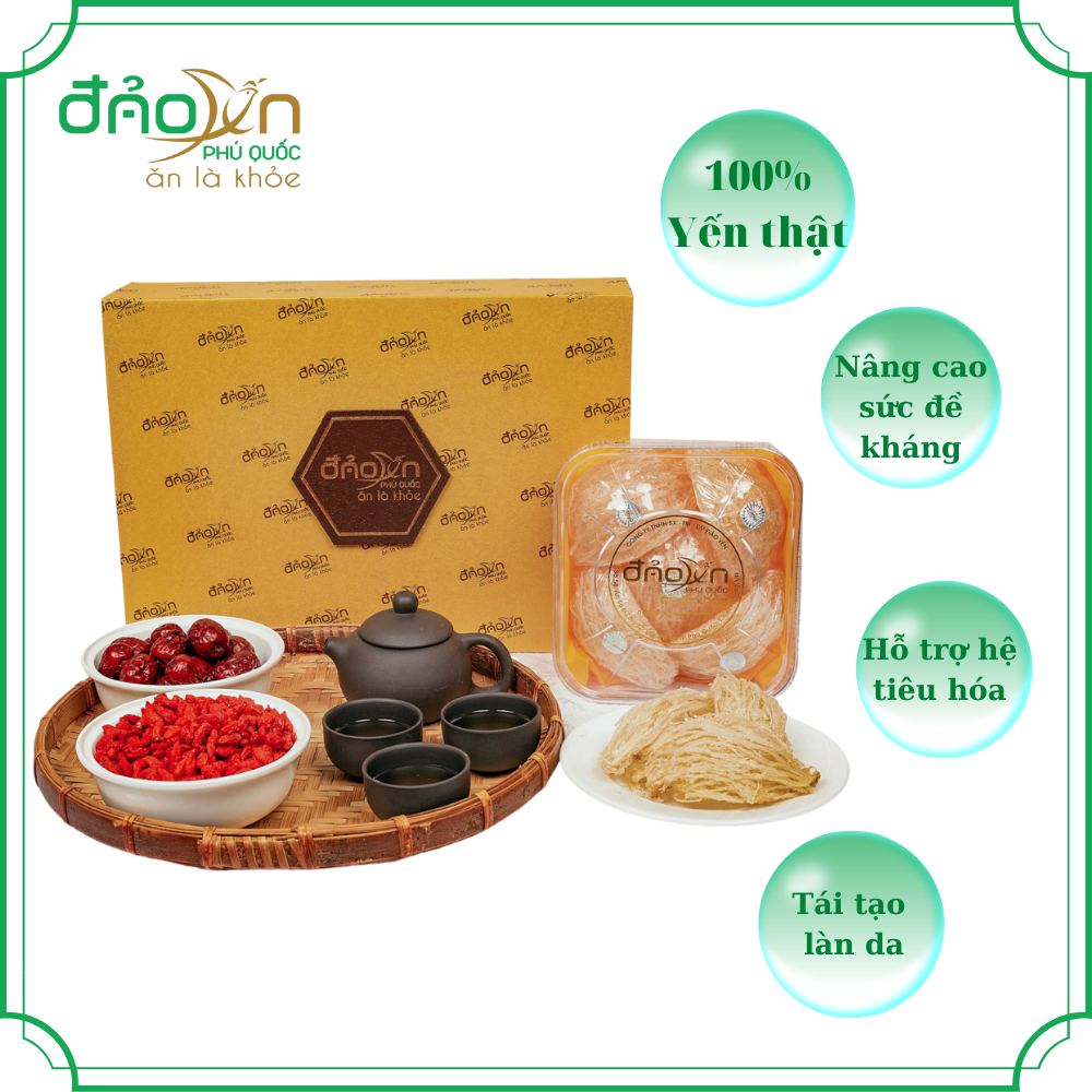 Yến sào Đảo Yến Phú Quốc - Tổ yến Hồng tinh chế nguyên sợi - Hỗ trợ sức khỏe - Tăng sức đề kháng, hệ miễn dịch - Tổ yến cho bé