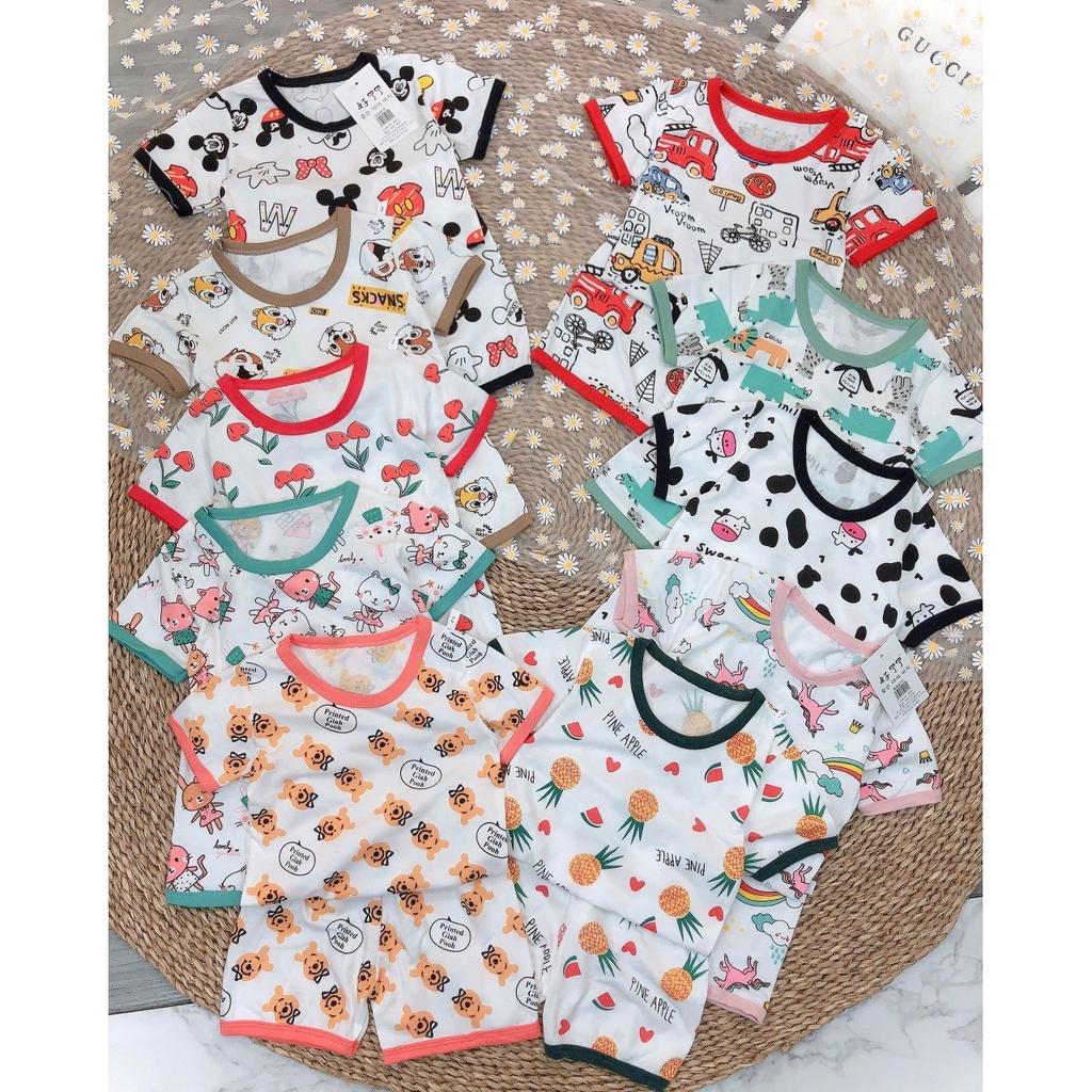 Bộ Cộc Tay In Hình Xinh Xắn Cho Bé Chất Cotton Siêu Mềm