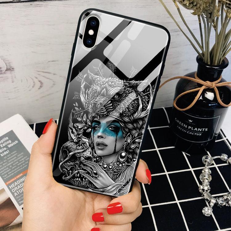 Ốp Lưng Cô Gái Hoa Văn dành cho Iphone 6/6Plus/6S/6S Plus/7/7Plus/8/8Plus/X/Xs/Xs Max/11/11 Promax/12/12 Promax Lpc20120314