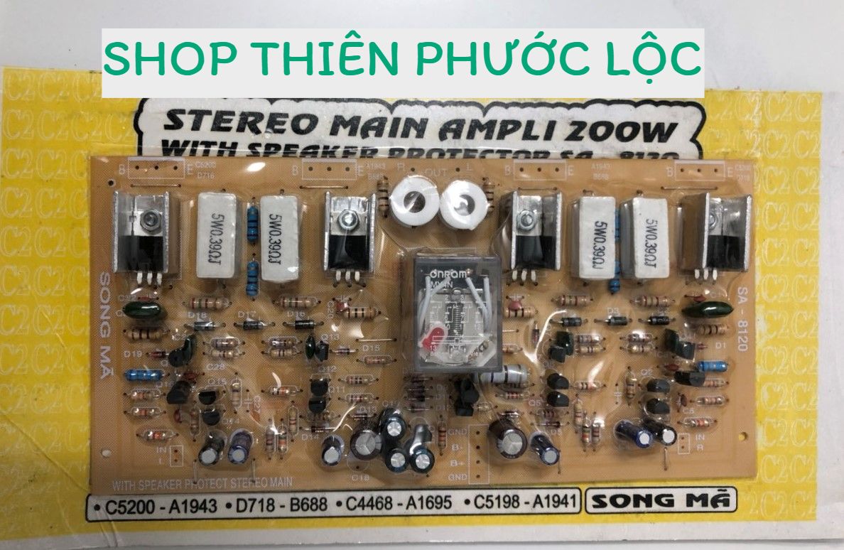 BO MẠCH KHUẾCH ĐẠI LOA STEREO MAIN AMPLI 4 SÒ 200W-SA8120- SONG MÃ