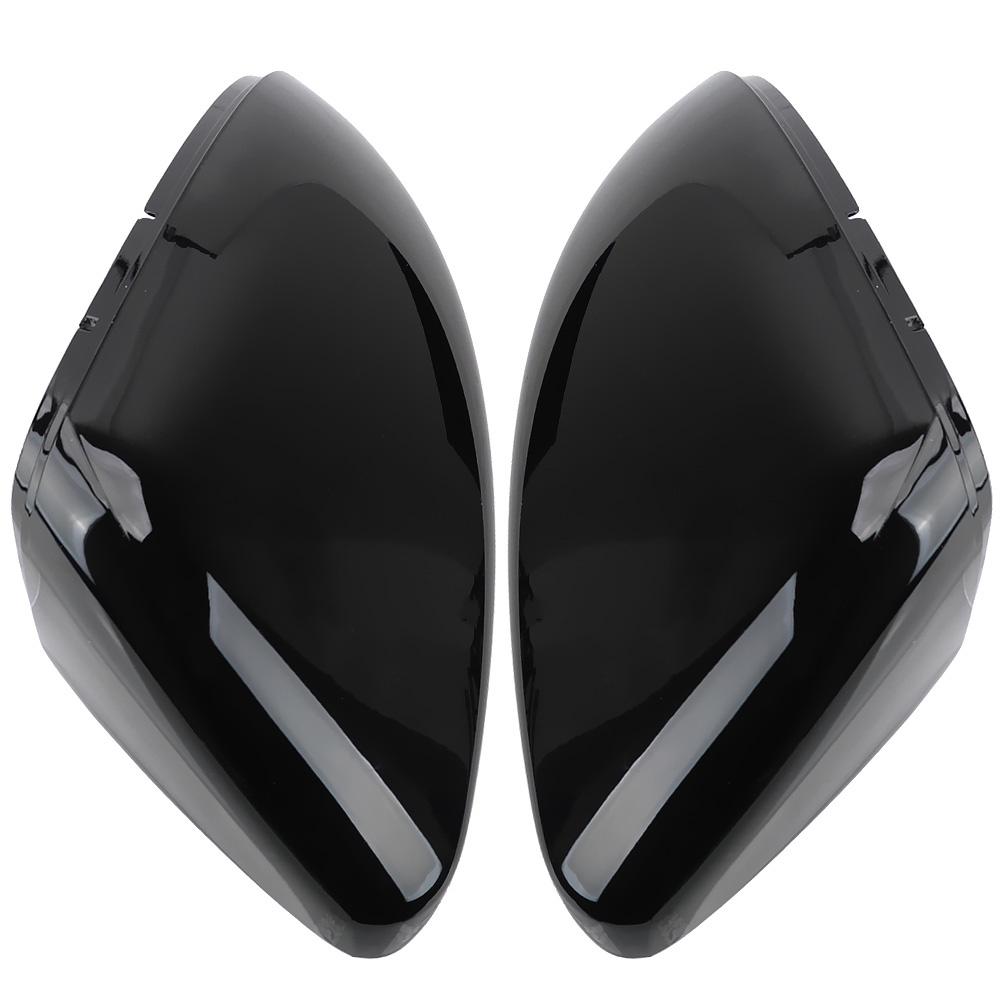 Car Mirror Covers Caps 2 Pcs/set Auto Accessories Car-styling Bright Carbon Black Cover RearView Mirror Case Cover For VW Golf MK7 7.5 GTI 7 7R
