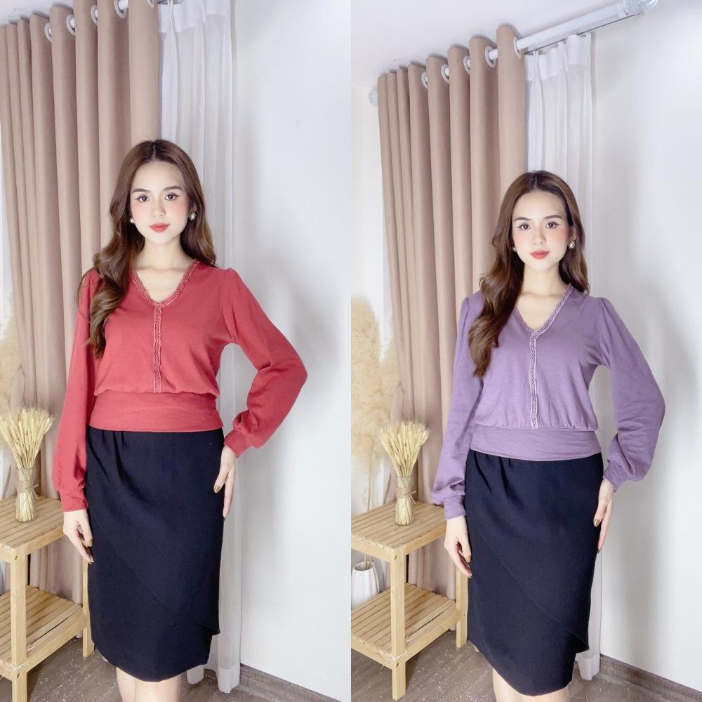 Áo thun nữ rẻ dài tay cotton cao cấp đủ size từ s đến xxl