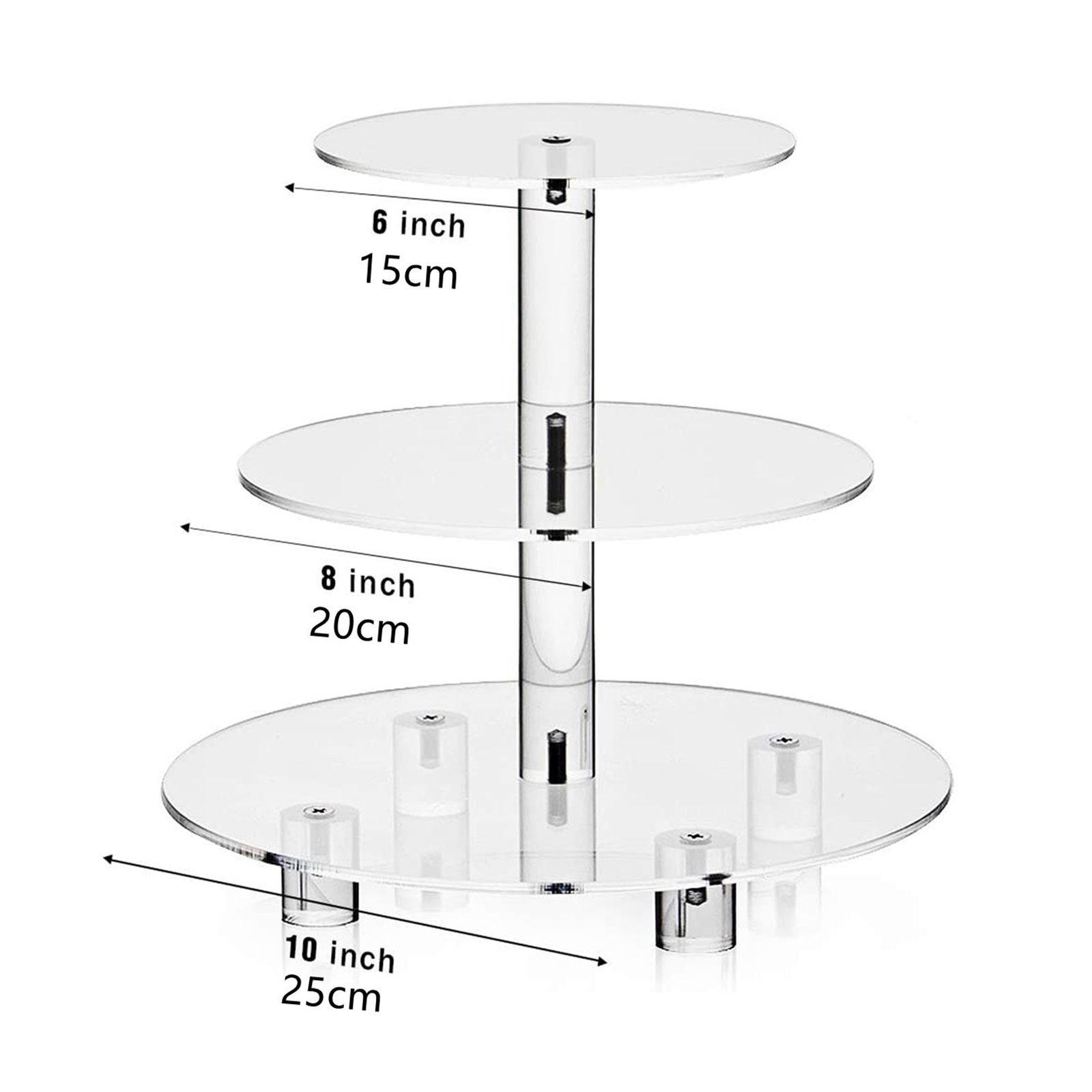 Large Cake Stand Display Stand Acrylic 3 Tier Cupcake Stand for Celebration