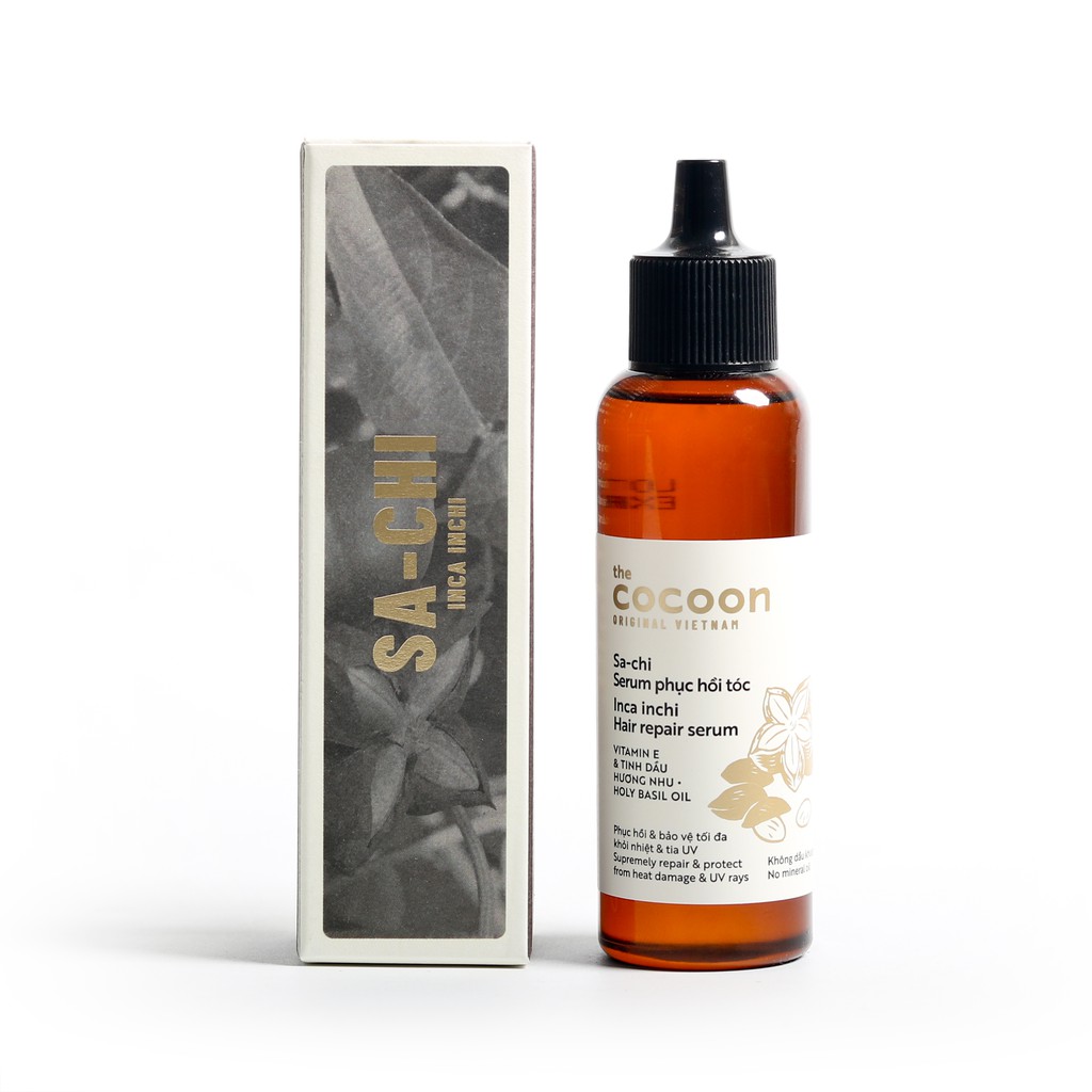 Serum Dưỡng Tóc COCOON Sachi phục hồi tóc hư tổn &amp; bảo vệ tóc - COCOON Inca Inchi Hair Repair Serum 70mL