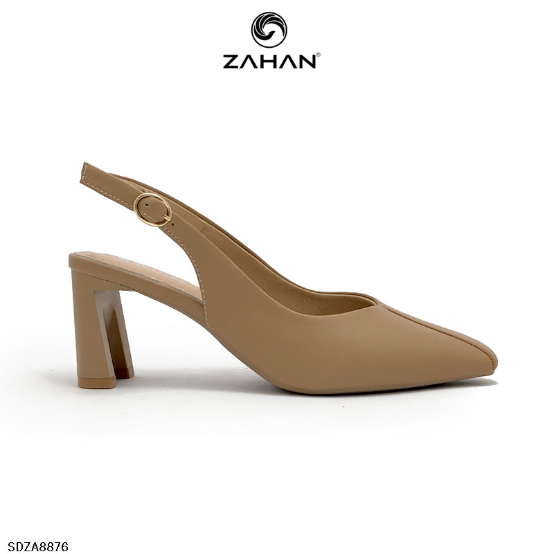 Sandal kín mũi hở hậu, mũi vuông, 7 cm SDZA8876