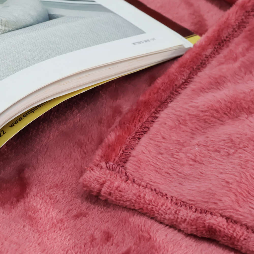 Mền tuyết NIN - màu Ruby Wine 1m3x2m, 1m6x2m 100% Microfiber, chăn hè cao cấp, chăn lông tuyết nhung kiểu dáng Hàn Quốc