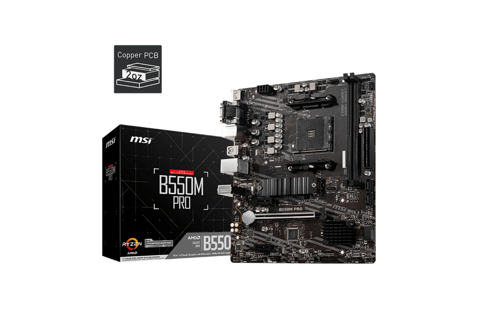 Bo Mạch Chủ Mainboard MSI B550M PRO - Hàng Chính Hãng