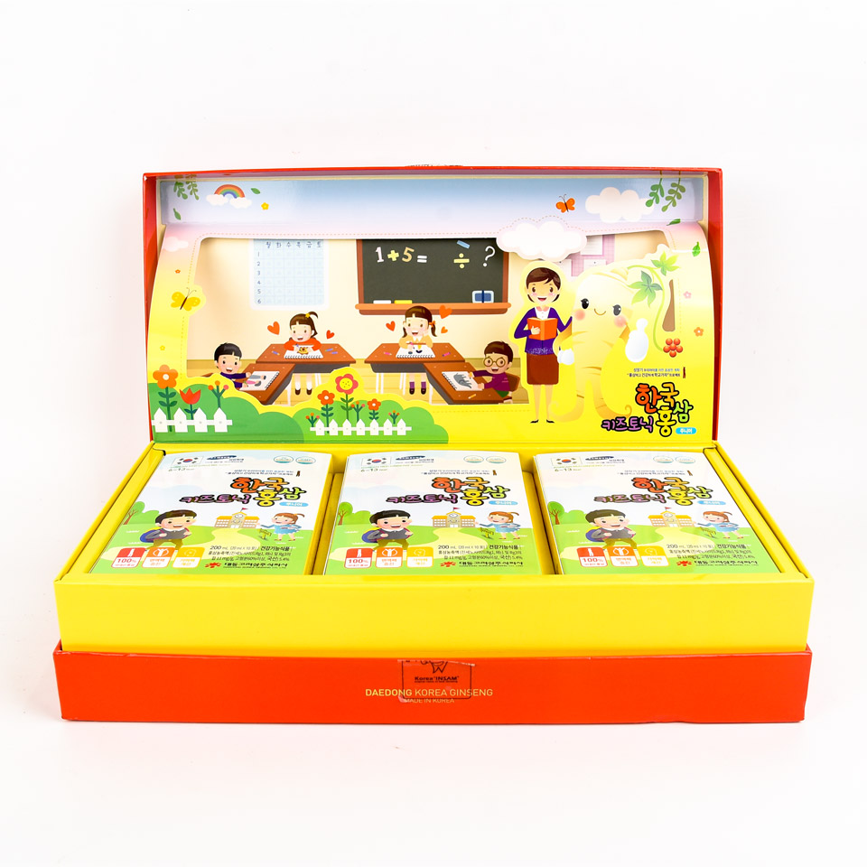 [Combo] Hộp 30 gói Hồng sâm Daedong Hàn Quốc cho trẻ 6-13 tuổi + Tặng 1 kẹo hắc sâm Hàn Quốc 180g