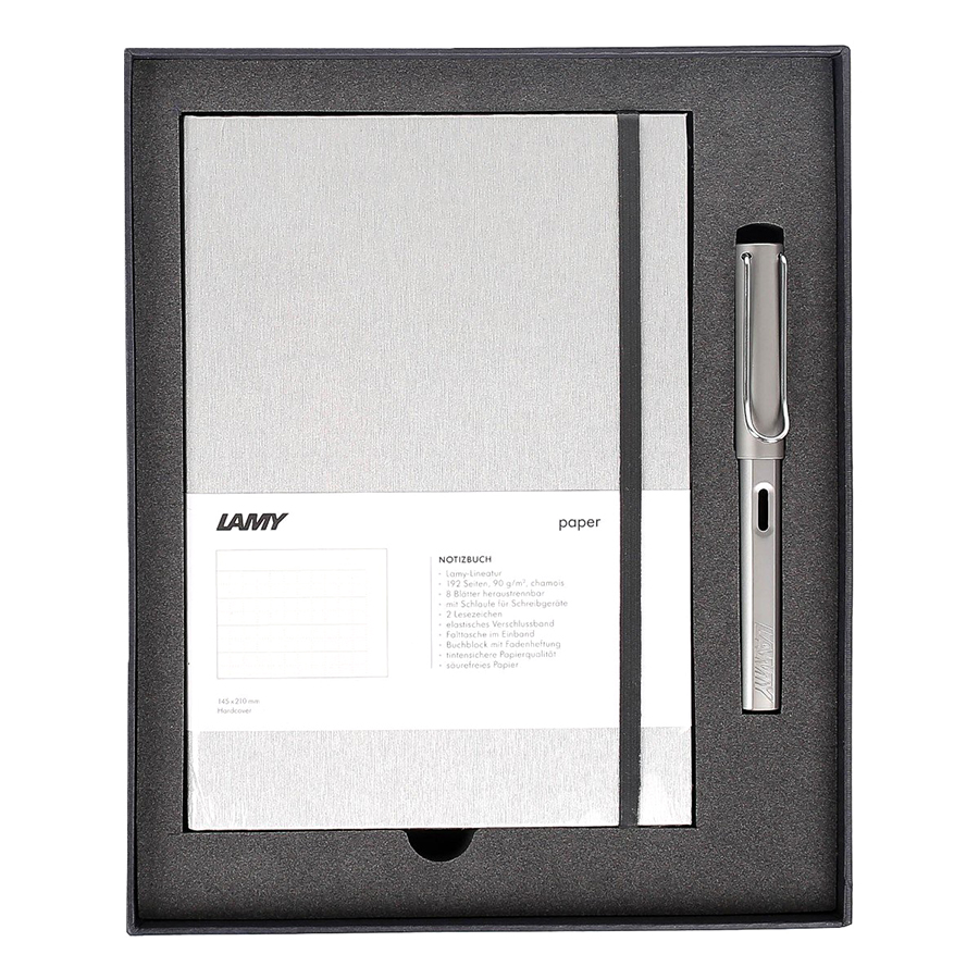 Gift Set Lamy Notebook A5 Softcover Grey + Lamy Al-Star Grey - GSNAl007