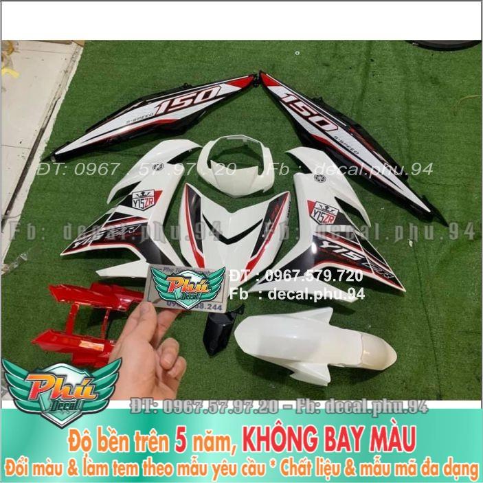 Tem rời Exciter 150 Y15ZR Trắng đỏ đen