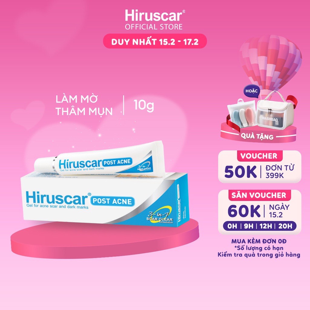 Gel Chăm Sóc Sẹo Mụn Và Mụn Thâm Hiruscar Post Acne 10G