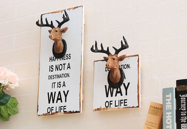 bảng gỗ đầu hươu