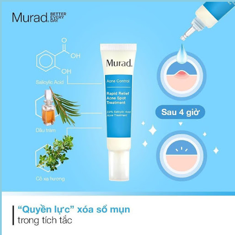 Gel giảm mụn cấp tốc Murad Rapid Relief Acne Spot Treatment 15ml